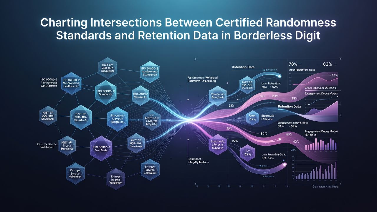 Analytics dashboard displaying retention curves alongside randomness certification logs for wireless wagering platforms